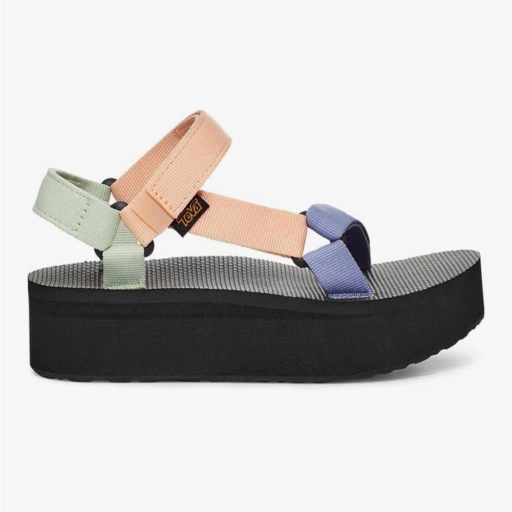 NWOT- Teva Women's W Flatform Universal Sandal Size 9 Sherbet Multi Color - Picture 5 of 8